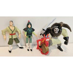 McDonalds Lot Of 4 Mulan With Armor + Others Disney 1998 Vintage